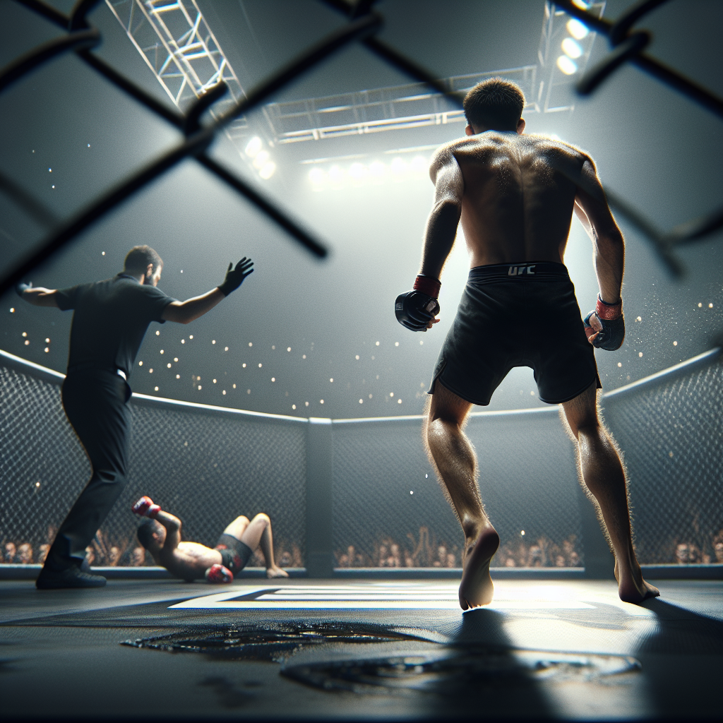 Generic MMA title fight visual for UFC and Bellator expert predictions article.